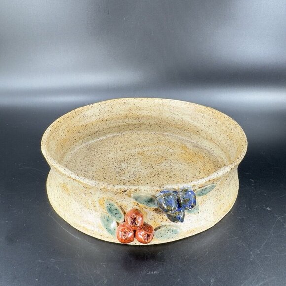 2015 Peastly Pottery Hand Made Pottery Dish Bowl Stoneware Speckled With Berries - Picture 13 of 15